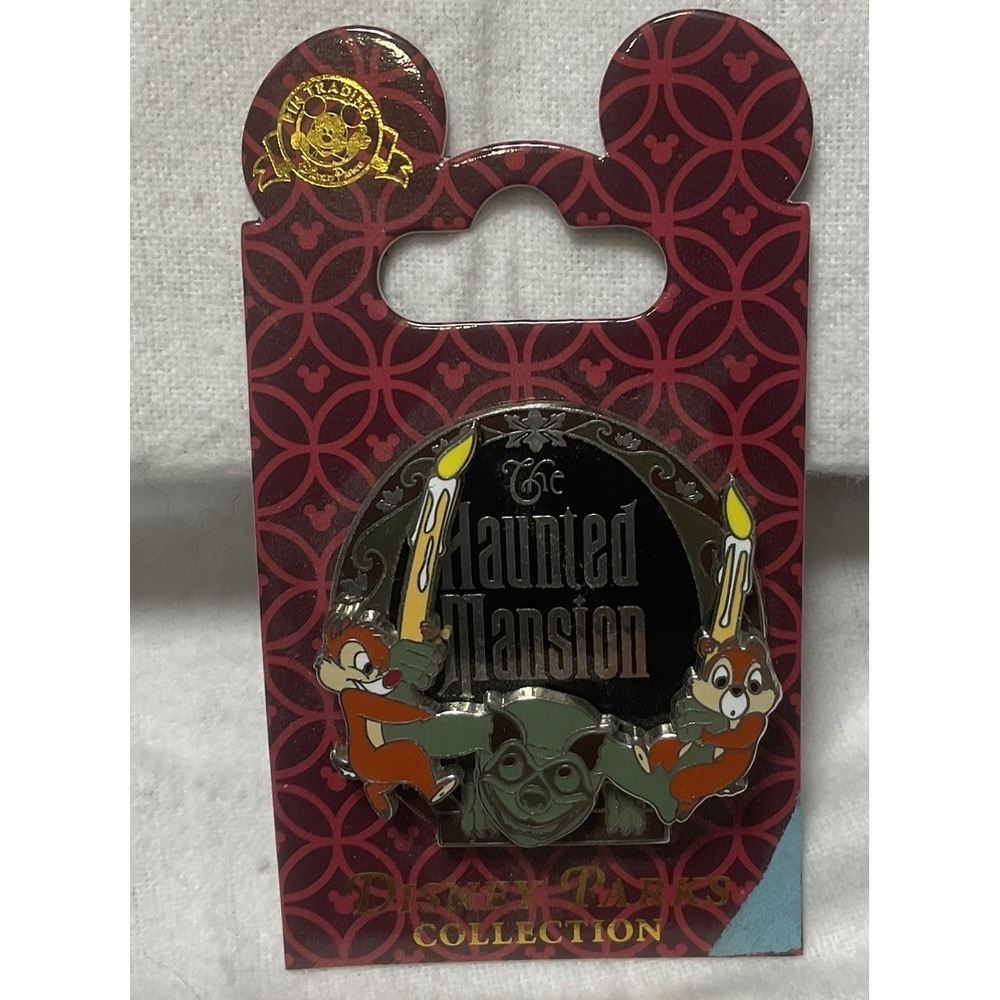 DLR Disney Pin Haunted Mansion Gargoyle Candlestick Chip n Dale Slider NOC